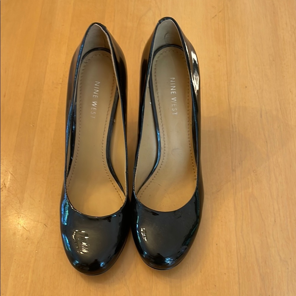 Nine West Black Patent Leather Heels